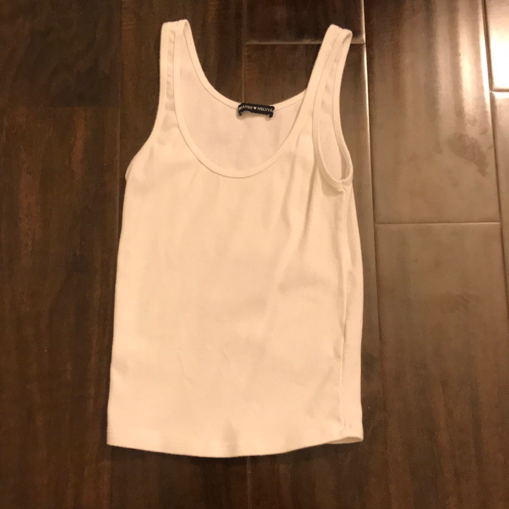 basic white tank top